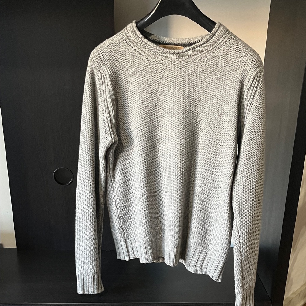 Men's Classic Crewneck Sweater in Light Gray